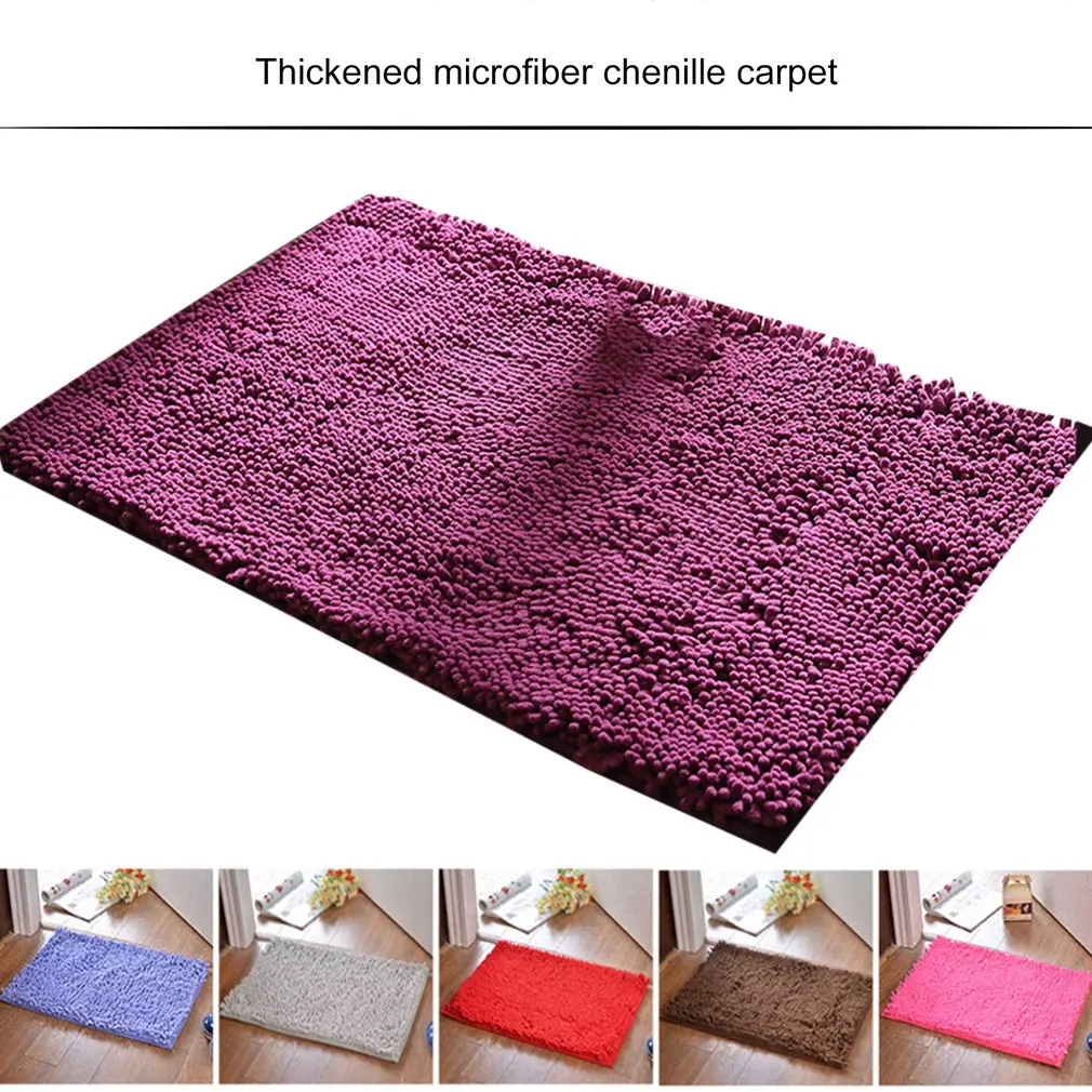 Большой размер 60*40 см/80*500 см, утолщенный синельный коврик для ванной комнаты, ковер для ванной комнаты, коврик для гостиной, мягкий плюшевый Впитывающий Коврик