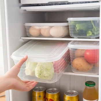 

Fresh-Keeping Box Large-Capacity Refrigerator Plastic Storage Box Fruit Vegetable Dry Goods Sealed Box Snack Storage Box