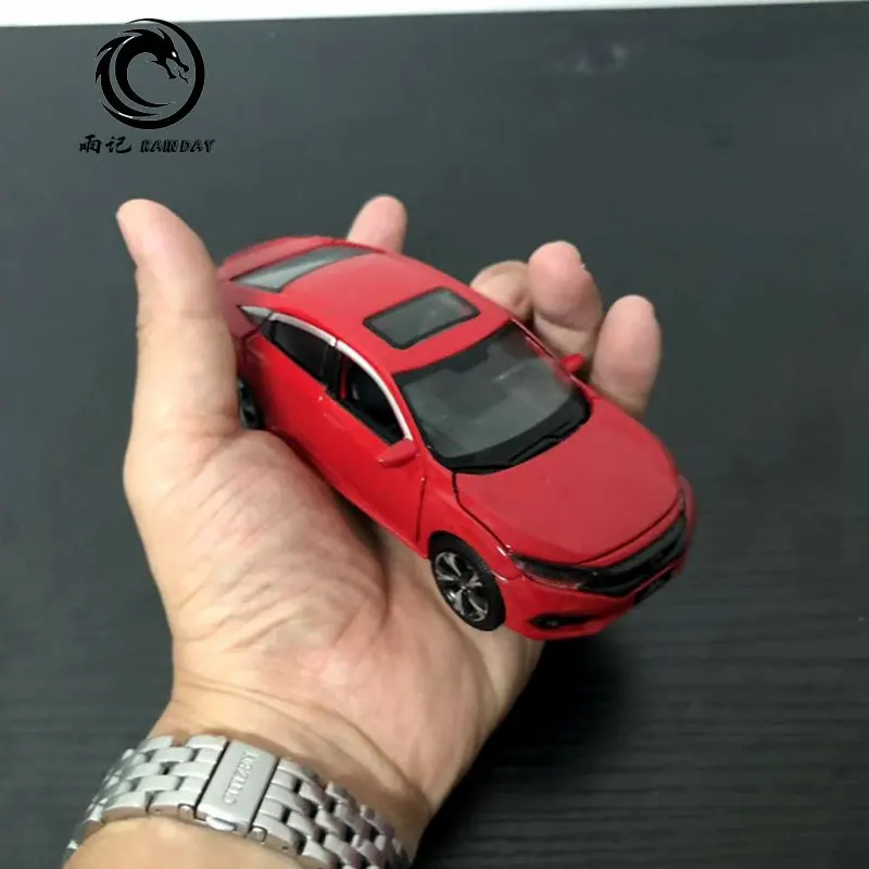 JK 1/32 масштабная модель автомобиля игрушки Япония Honda Civic звук и свет литья под давлением Металл тянет назад модель автомобиля игрушка для подарка, дети, коллекция