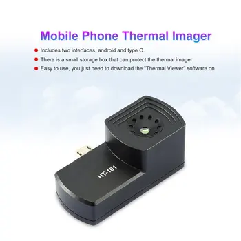 

Multifunction Phone Thermometer Handheld Detection Mobile Phone Infrared Black High Thermal Imager for Android YK-101