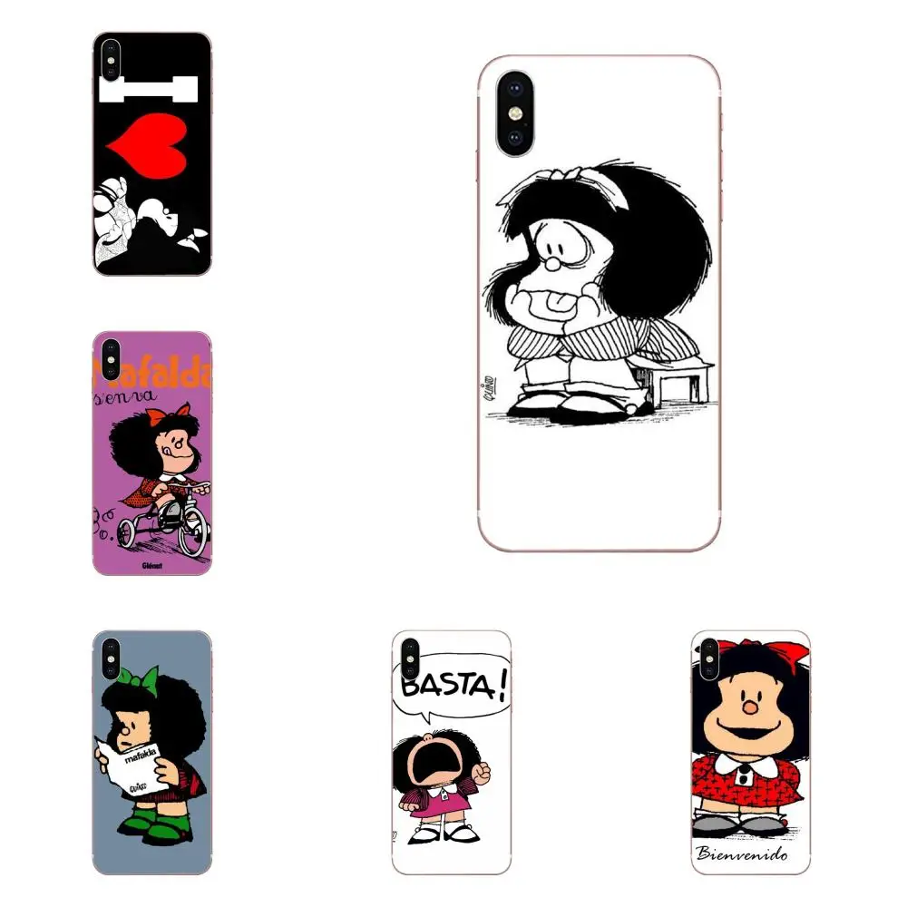 Mafalda девушка для samsung Galaxy Note 5 8 9 S3 S4 S5 S6 S7 S8 S9 S10 5G mini Edge Plus Lite чехол мобильного