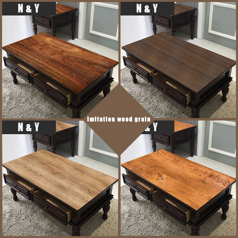 Imitation wood grain retro log red coffee table tablecloth table mat