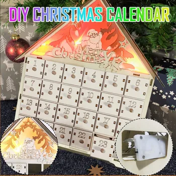 

DIY Christmas Decoration Wooden Calendar Decoration Countdown Items Wooden DIY Christmas Advent Calendars Xmas Decorations