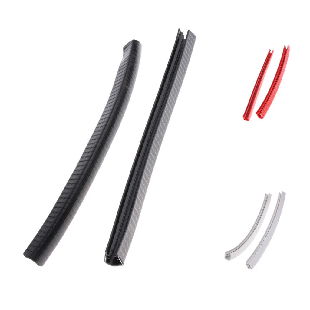 3 Pairs Rubber Skateboard Deck Nose Protection Strip Longboard Tail Guard 32x2cm