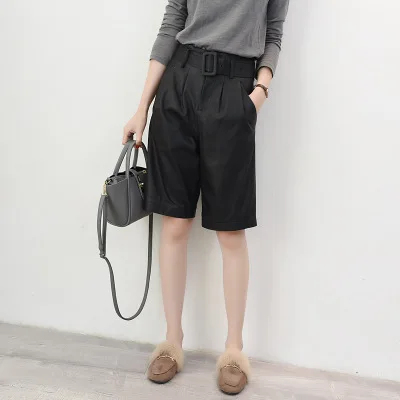 

2020 New Fashion Real Genuine Sheep Leather Shorts G45