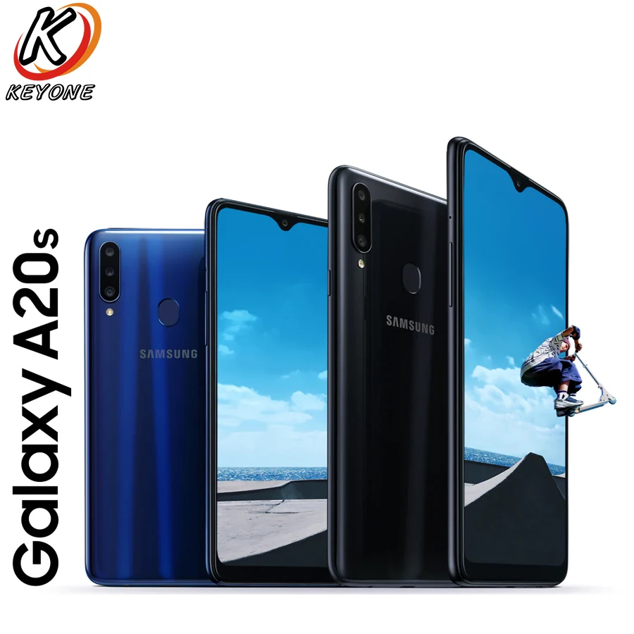Мобильный телефон Samsung Galaxy A20s A2070 4 Гб ОЗУ 64 ПЗУ Восьмиядерный процессор 6 5 дюйма
