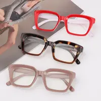 Men Women Fashion Oversized Square Reading Glasses Large Frame Presbyopia Eyeglasses Diopter +1.0~+3.0 4
