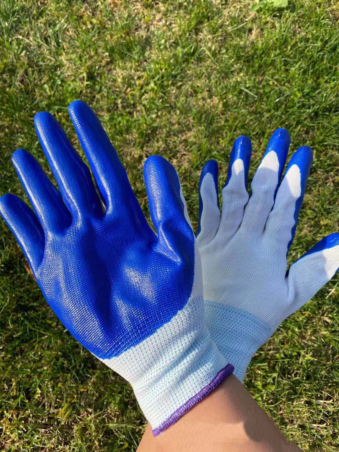 Nylon Durable Garden Work Gloves For Men Women Adult Antiskid