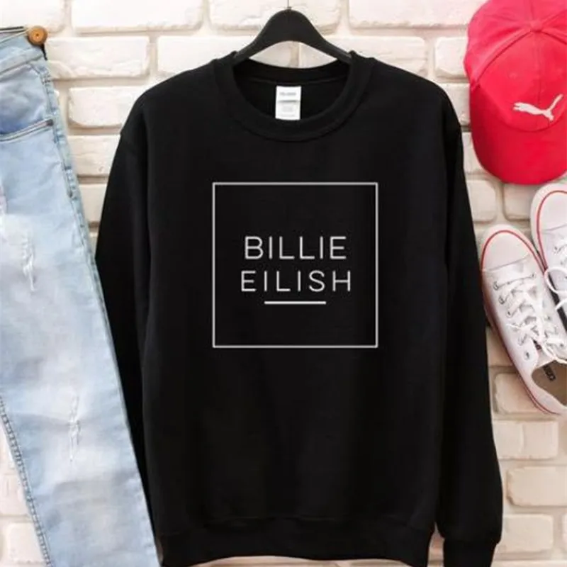 Billie Eilish зимние повседневные женские розовые толстовки с капюшоном, желтые пуловеры с длинным рукавом для девочек, свободные женские плотные толстовки с капюшоном