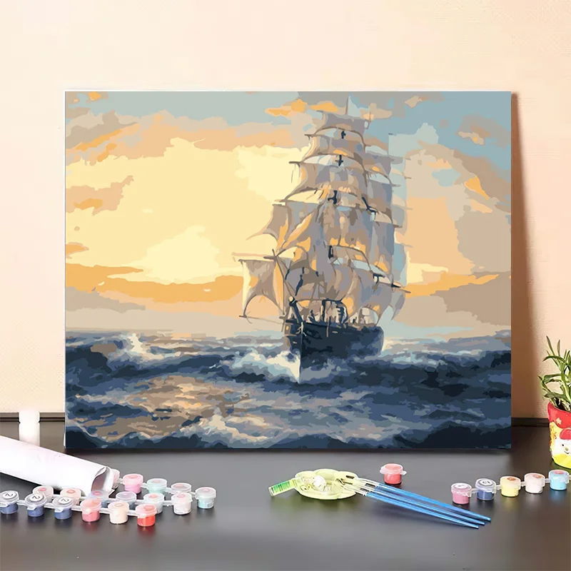 Painting Numbers Canvas Ships Painting Numbers Canvas Sea Paint