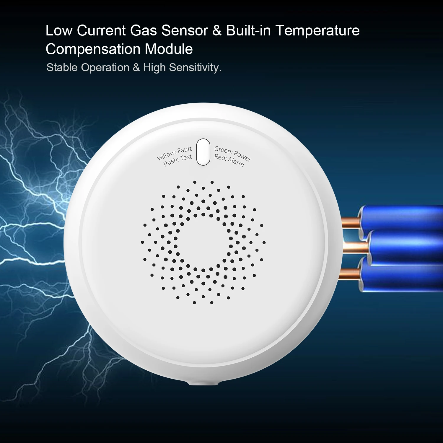 Датчик утечки газа ZigBee умный автоматический датчик цвет белый|Умные датчики