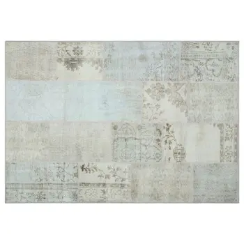 

Handmade Beige Vintage Overdyed Patchwork Area Rug 160x230 Cm-5'3''X7'7''