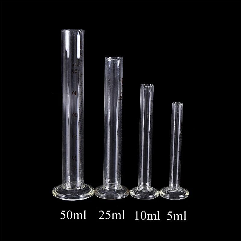 1PC 50ml Graduated Glass Measuring Cylinder Chemistry Laboratory Measure School Laboratory Cylinder