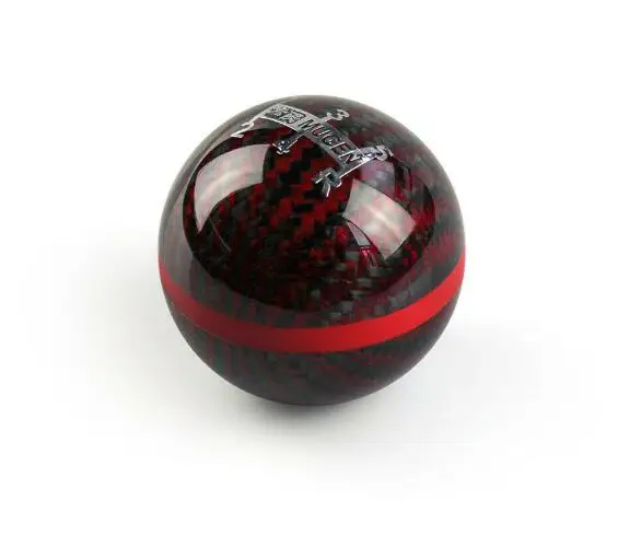Подходит Для Mugen Racing Carbon Fiber механическая коробка передач 5 скоростей ручка переключения передач круглая красная - Название цвета: TYPE2