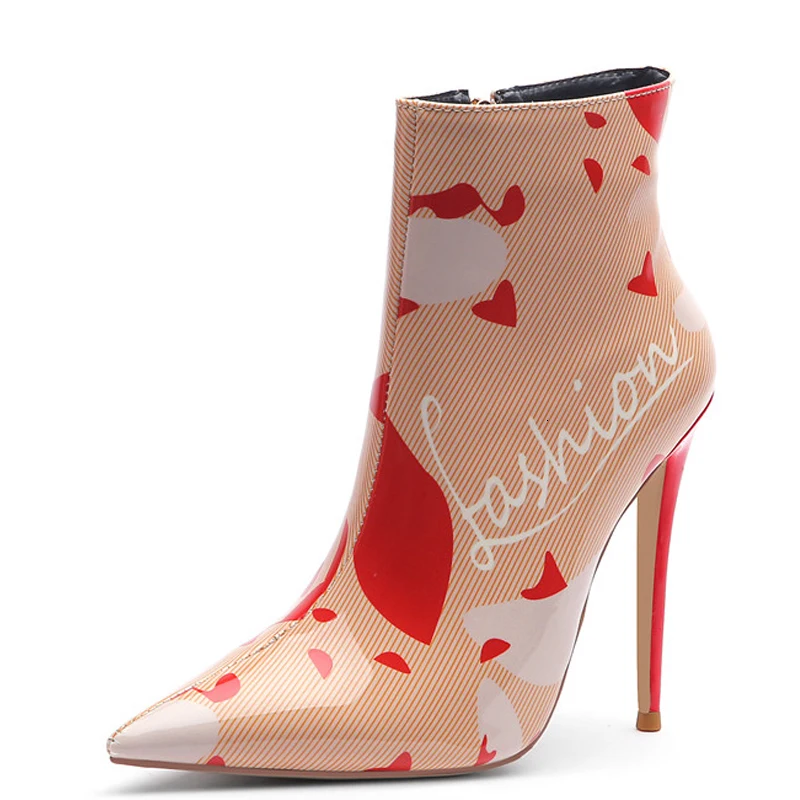 

Plus Size Fashion Sexy Martin Boots Stiletto 2019 Autumn Winter Women's High Heels Ankle Boots Woman Chelsea Boots