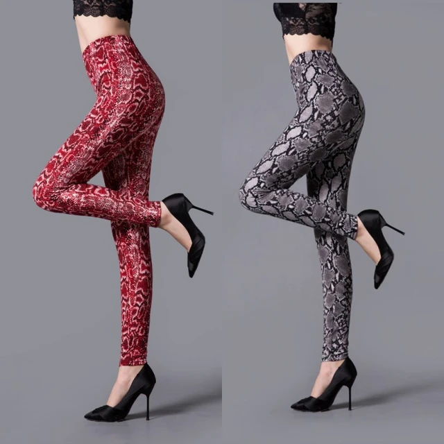 Colorful Snake Pattern Leggings