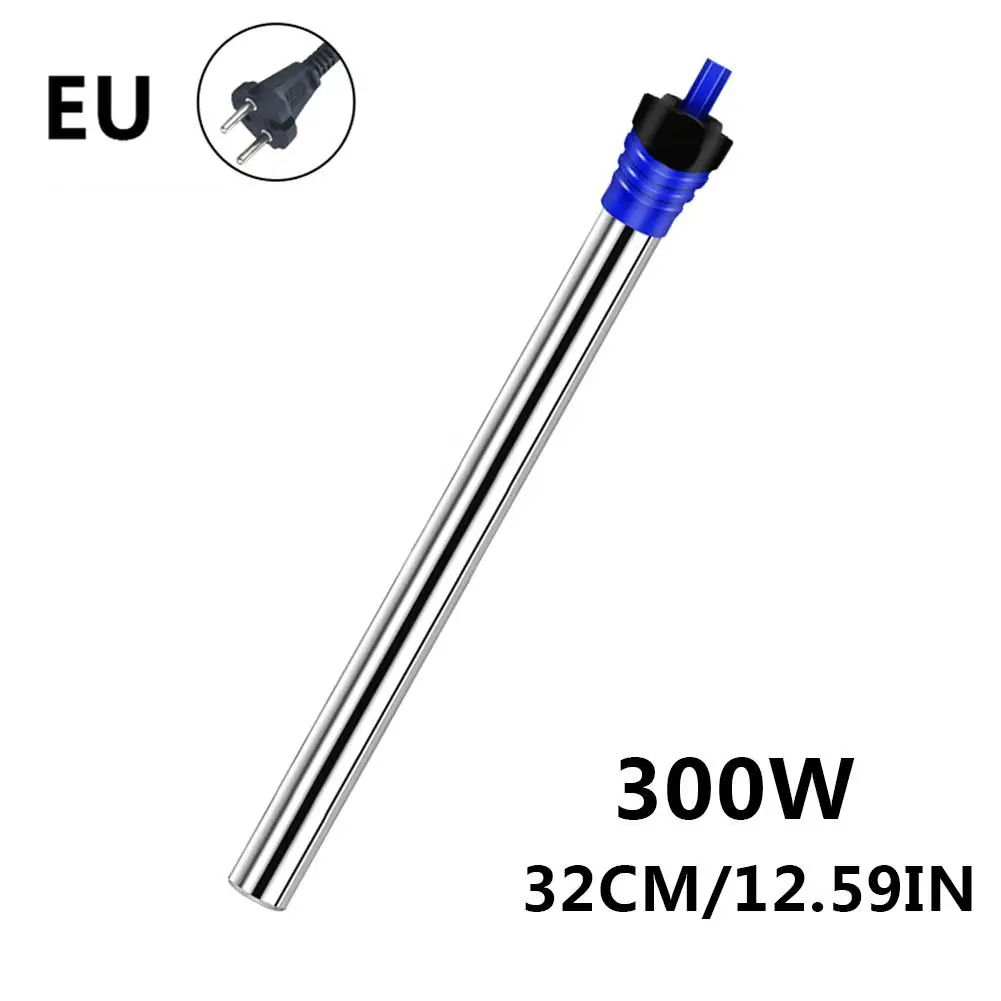 EU Plug 300W Нержавеющая сталь нагревательный стержень аквариума обогреватель постоянной Температура взрывозащищенное стекло аквариума обогреватель 100W 200W 300W 500W 20E - Цвет: EU Plug 300W