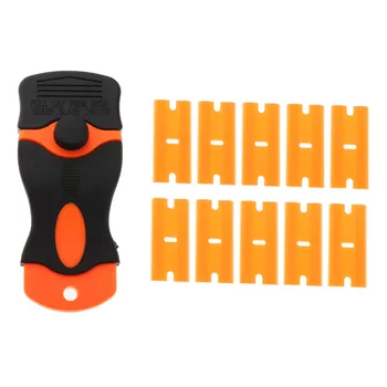 

10pk Scraper + Glass Remover Clean Steel Blade Knife Car Wrap Sticker Tools