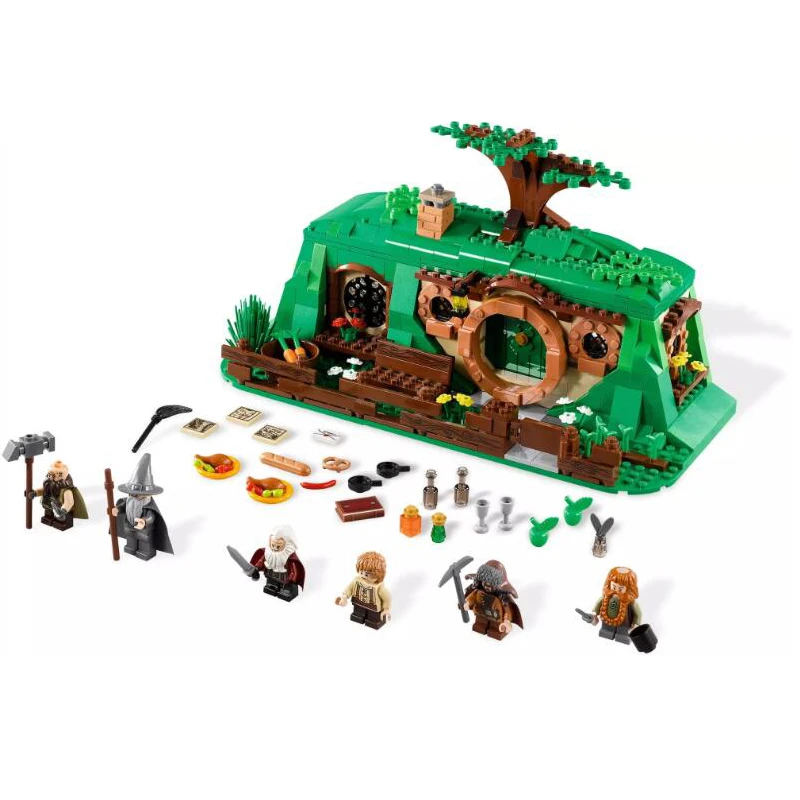 

Movie 705PCS An Unexpected Gathering tree model my world forest jungle ancient Hobbitinglys home building blocks legoinglys
