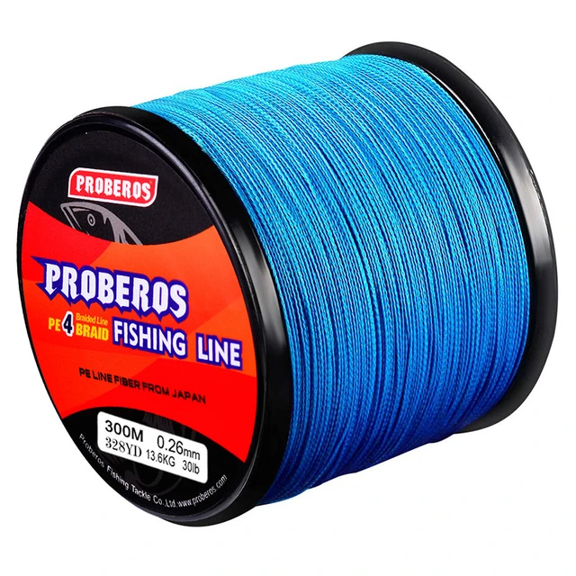 300M 30LB PE Braid Fishing Line 4 Strands Super Strong Abrasion Resistant  All Size 0.26mm Good Quality Hot Sales