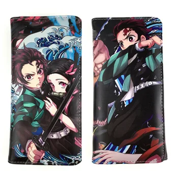 

Anime Demon Slayer Long Wallet Purse Bag Costume Kimetsu no Yaiba Kamado Tanjirou Kamado Zipper Pencil Case Cosmetic Pouch Gift