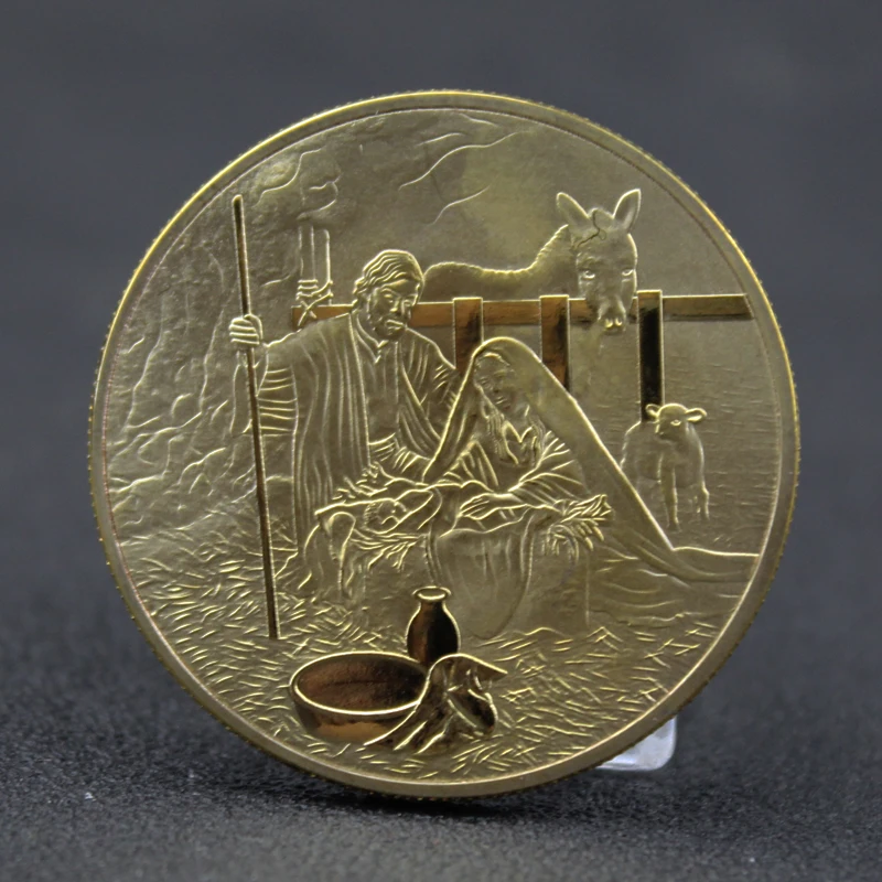 

New Jesus Christ religion Commemorative Coin Collection Gift Souvenir Gold Plated Coins Art Metal