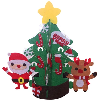 

Desktop Ornament Christmas Tree Shape Holiday Modern Felt DIY 3D Living Room Party Supplies Multifunction Home Window Display