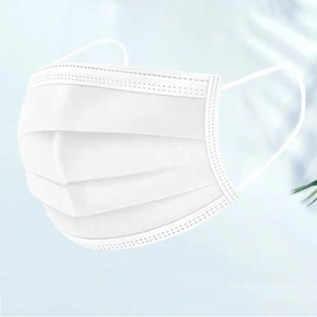 

10/20/30/50/100/150pcs Disposable Anti-Dust White Breathable Non-woven Mouth Mask Anti-Dust Elastic Ear-loops Mask