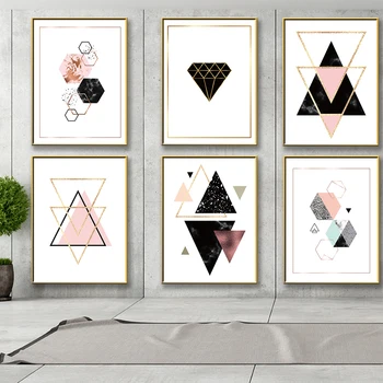 

Abstract Polygon Synthesis Wall Art Canvas Painting Nordic Posters And Prints Wall Paomtomg For Office Decor Decoration Maison