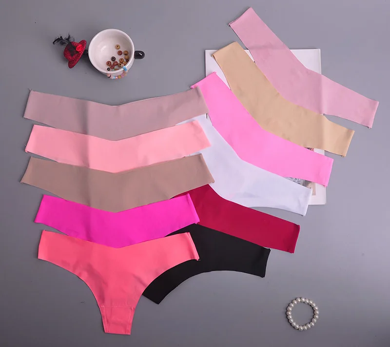 Hot Silk Sexy Women Thongs g string Seamless Panties Female Underwear Tanga Panties Low-Rise Lingerie Panty Intimates 1pcs ac125