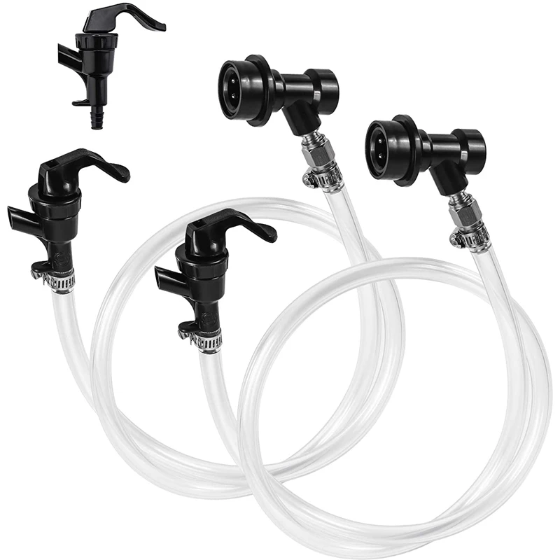 3Ft Beer Line Assembly Ball Lock Disconnect Liquid Tubing Party Beverage Dispensing Hose Kit with Tap&amp4 Clamps | Дом и сад