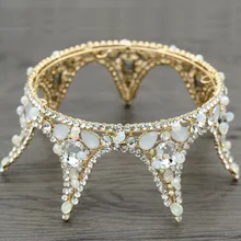 Свадебная круглая корона принцесса Хрустальная корона аксессуары для головы невесты Свадебные аксессуары для волос аксессуары для торта