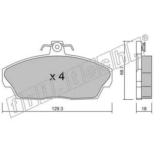 Колодки тормозные дисковые передние Land ROVER Freelander fri.te