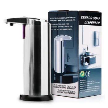 

280ml Automatic Sensor Soap Dispenser Motion Activate Touchless Sanitizer Dispenser Smart Sensor for Kitchen Bathroom use