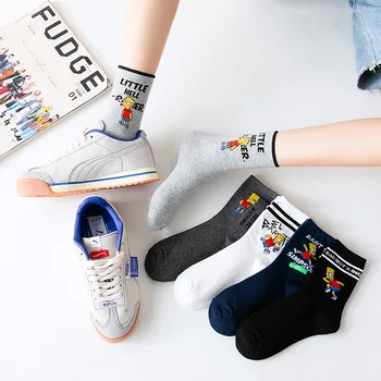 

Socks Women Simpsons Family Cute Socks Cartoon Short Socks Cotton Funny Simpson Socks Woman Harajuku Sock White Black Sox Female