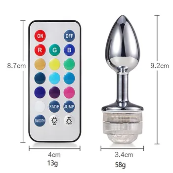 Voice Control Light Anal Plug Dildo Sex Toys For Women Men Couples Flirting Sex Game No Vibrators Dilator Anal Goods For Adult 6