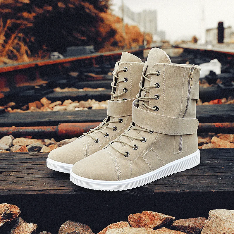 

2019 Autumn And Winter Boots Martin Boots Men's England Men's Boots Hight-top plus Cotton Worker Boot Men's Combat Boots
