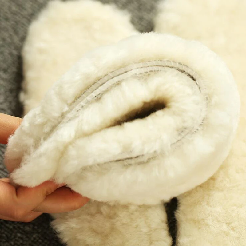 Winter Sheepskin Insoles Thick Warm Natural Fur Wool Insoles For Men Women Snow Boots Sport Hiking Shoe Adult Shoe Pad White shoe insoles orthopedic insoles