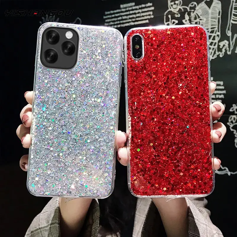 Роскошный чехол со стразами и блестками для Apple iPhone 11 2019 Pro Max X XS XR мягкий 7 8 Plus 6
