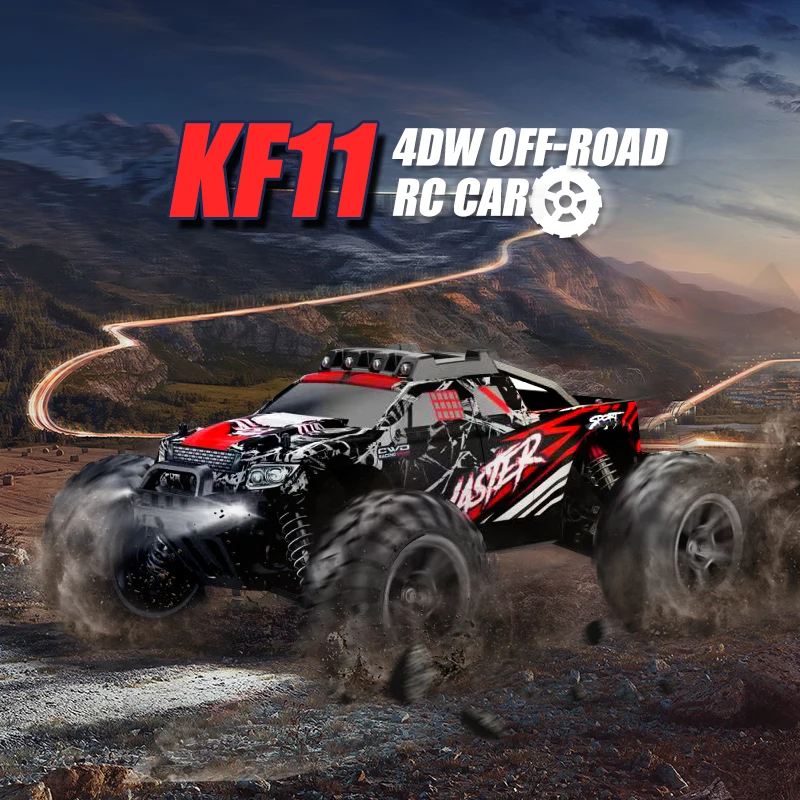 2022 New KF11 2.4G Off-Road RC Car 4WD 33KM/H Electric High Speed Drift Racing IPX6 Waterproof Remote Control Toys Children Gift 1