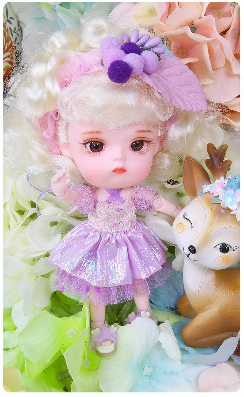 Dream Fairy 1/12 BJD кукла Додо кукла ob11 14 см мини-кукла 26 шарнир тела милый детский подарок игрушка Ангел сюрприз кукла