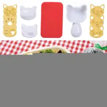 Форма для рисовых шариков, набор для приготовления суши в форме котенка, Bento аксессуары, форма для риса, морских водорослей, кухонные инструменты, форма для суши Bento