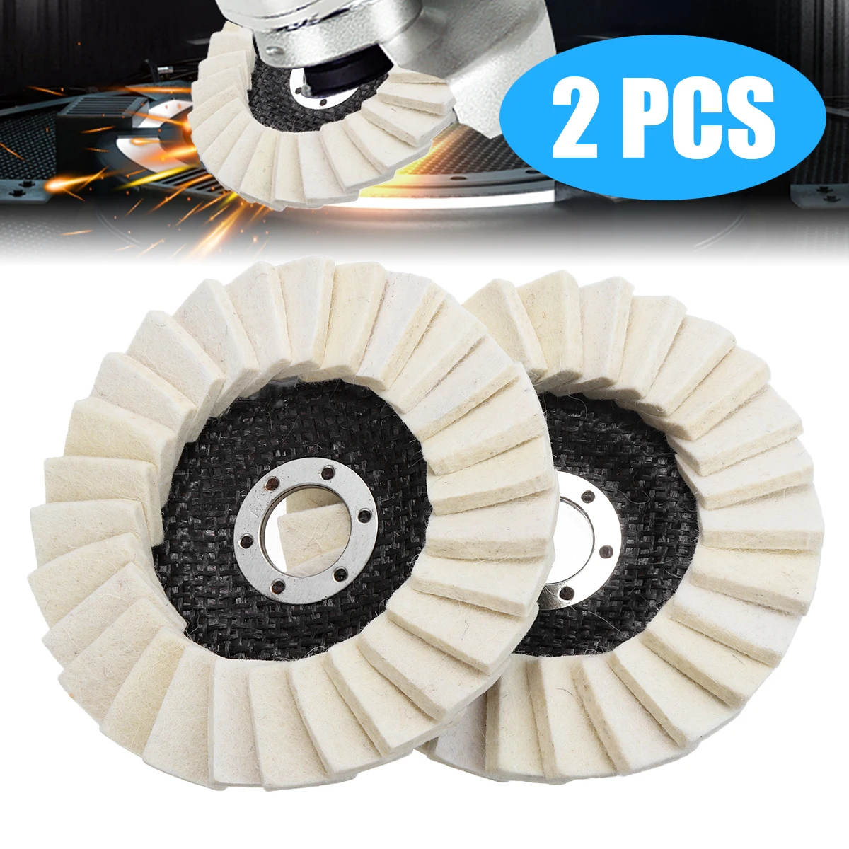 Wool Polishing Wheel 125*22mm Louver Wool Polishing Wheel Stone Metal Surface Buffing Quick polishing Grinder Disc Tool