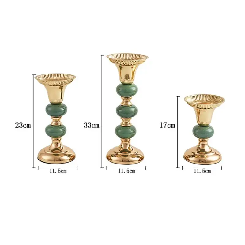 3pcs for one set PEANDIM керамические золотистые подставка для свечи Свадебная подсвечник Настольный основная часть канделябра вечерние Рождество держатель свечей домашний декор - Цвет: 3pcs for one set