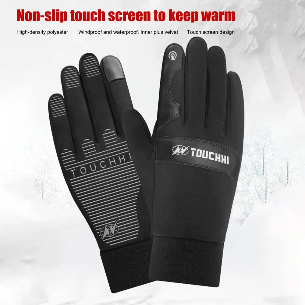 

Winter Cycling Gloves Bicycle Warm Gloves Waterproof Outdoor Bike Skiing Hiking Motorcycle Riding gloves Touchscreen Full Finger