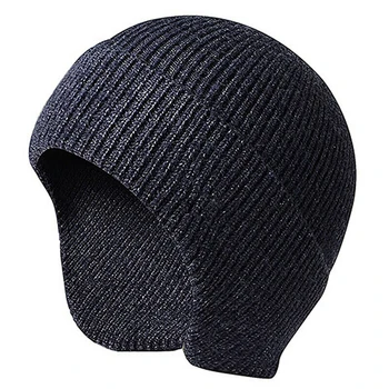 

Men Women Ski Beanie Winter Warm Casual Soft Stretch Students Outdoor Knit Hat Ear Flap Autumn Solid Work