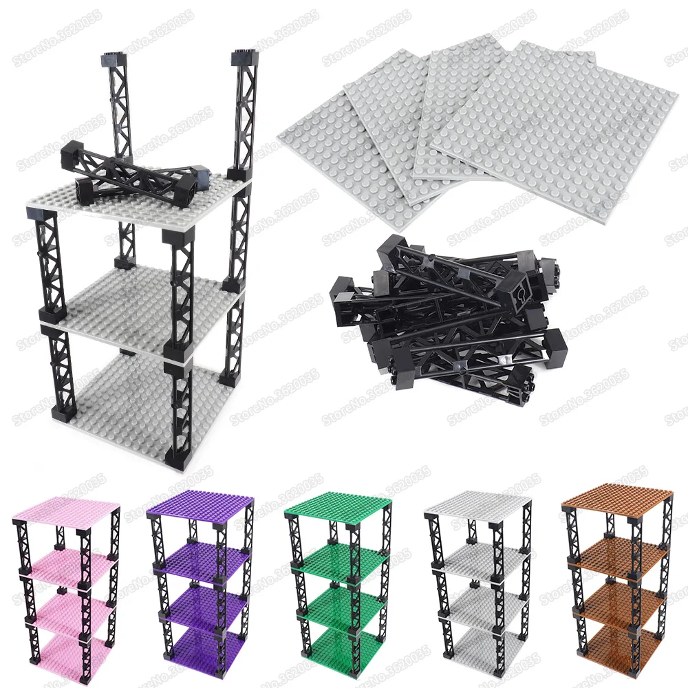 

Bottom Plate Pillar 16x16 Dots Assemble Display Shelf Building Block Moc Military Figures Model Scenes Child Gift Christmas Toys