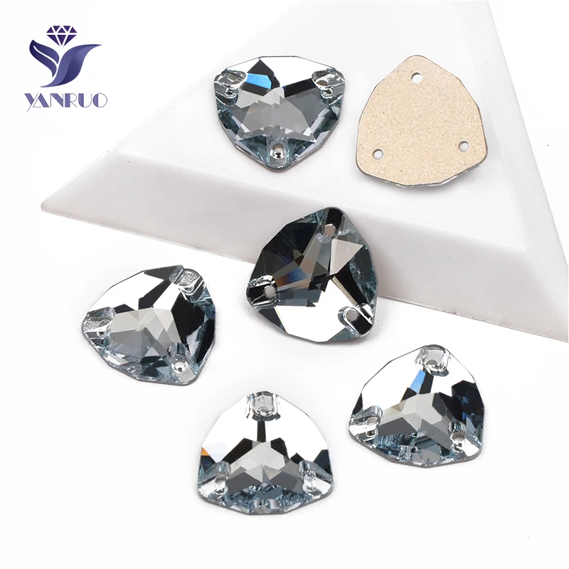 Light Sapphire YANRUO 3272 триллиантные пришитые камни Блестящие Стразы DIY Стразы для шитья с плоской задней частью стеклянные стразы для изготовления одежды - Цвет: Light Sapphire