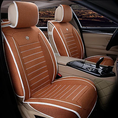 Льняные автомобильные чехлы для mg zs GT MG5 MG6 MG7 MG3 mgtf автомобильные аксессуары - Название цвета: orange no pillow
