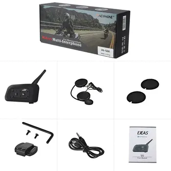 

Vnetphone 800m Motorcycle Helmet Walkie Talkie Headset V6 Single Pack Durable Headset